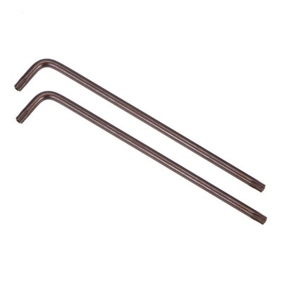 T20 Tamper Proof Torx Star Key Bit Wrench L Shape 4.41'' Long Arm S2 Steel 2pcs