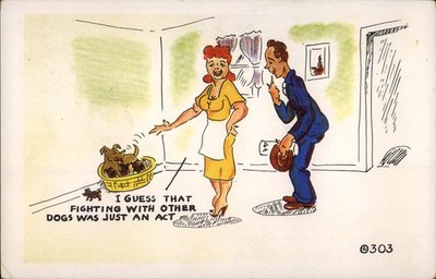Comic Postcard Kromekolor Colorado Springs Dog Humor