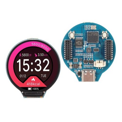 RP2040 MCU Board 1.28in LCD RP2040 Chip 133MHz 264KB 4MB Flash Round LC SET