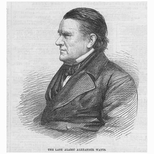 ALARIV ALEXANDER WATTS English Poet & Journalist - Antique Print 1864