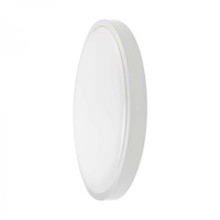 Plafoniera Led 18W 1800Lm 4000K IP44 OkrąGłA Fi225 Mleczny BiałA Ramka Z Mikrofa