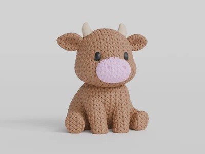 Cow Optic Knitted Figurine | Cozy Kawaii Figurines