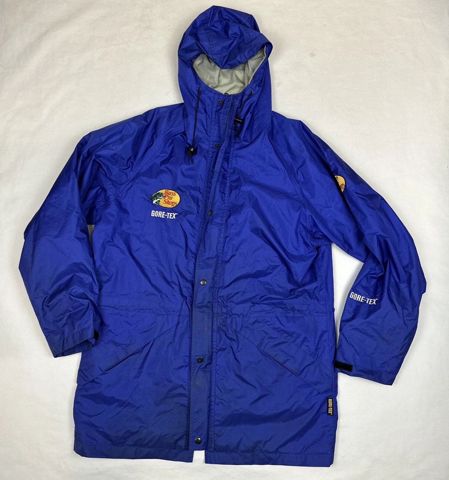 Bass Pro Shops Rain Jacket Mens Large Tall Waterproof Windbreaker Full Zip