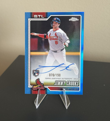 2026 Topps Chrome Jimmy Crooks St. Louis Cardinals Blue Rookie Auto RA-JCR /150