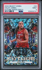 2024 PANINI SELECT WNBA SELECT FUTURE WHITE DISCO #20 HALEY JONES 12/75 PSA 9