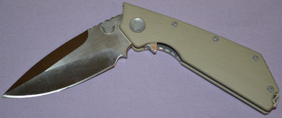 Eafengrow EF335 D2 Steel Blade G10 Handle Large Flipper Pocket Knife W/Belt Clip