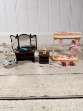 Vintage Sylvanian Families Calico Critters Bedroom Set