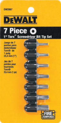 3 Pack Torx Bit Tip Set, 7-Piece DW2067