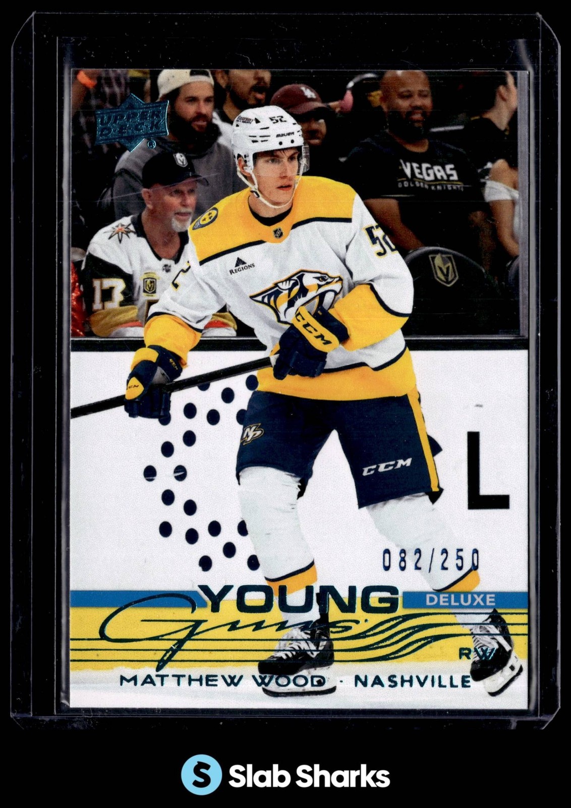 2025 UPPER DECK SERIES 1 #228 MATTHEW WOOD DELUXE YOUNG GUNS RC ROOKIE /250