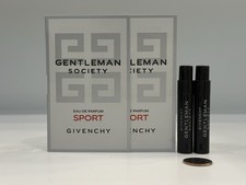 2 X GIVENCHY Gentleman Society Sport Eau De Parfum Sample Sprays 1ml/0.03oz EACH