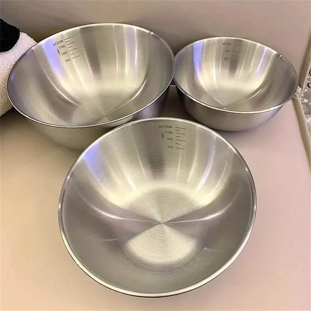 Stainless Steel Mixing Bowl Set Scale Cooking Baking Food Storage