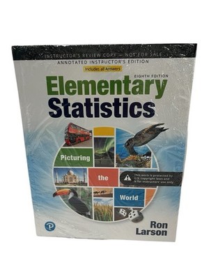 Pearson Elementary Statistics Picturing the World 8th Ed Instructors Edition NEW