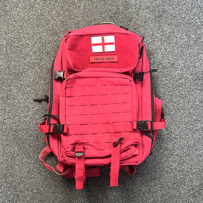 Built For Athletes 45L Tatical Rucksack Rot Fitness Reise Training St George Flagge