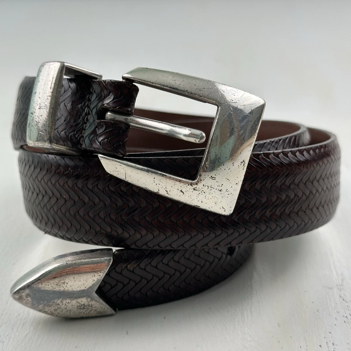 Vintage 1993 Onyx by Brighton Black Leather and Silver Belt Size‎ 38 brighton onyx belt products for sale | eBay main image 3