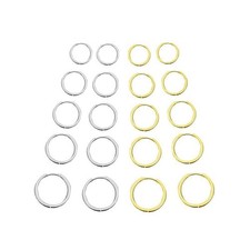 10Pairs Titanium Earrings Stainless Steel Hoop Earrings Set, 8mm to 16mm Smal...