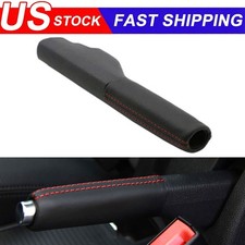 Leather Hand Parking Brake Handle Cover For Vw Jetta Gli Golf 5 6 Rabbit Gti Mk5