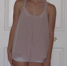 Free People Movement dupe Mauve Racerback Tank Top Women  s Sz S Preowned