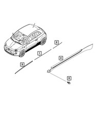Genuine Mopar Quarter Panel Molding Left 68656275AA
