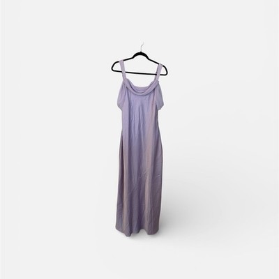 Show Me Your MuMu Women s Bella Maxi Dress in Lavender Luxe Satin Sz M NWOT