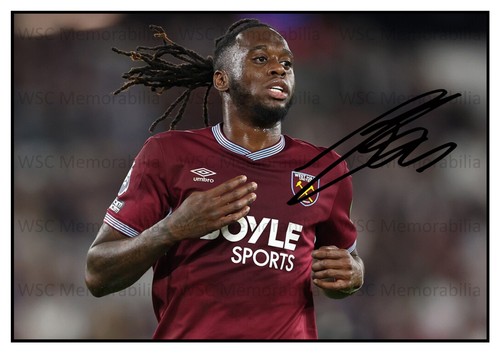 12394. Aaron Wan-Bissaka Signed Pictures (A4 Prints) West Ham Man United Palace