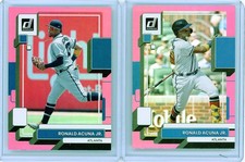 * RONALD ACUNA  * 2022 DONRUSS PHOTO IMAGE VARIATION PINK HOLO # 121
