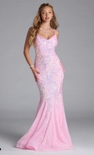 Lace-up Mermaid Sequin Formal Dress
