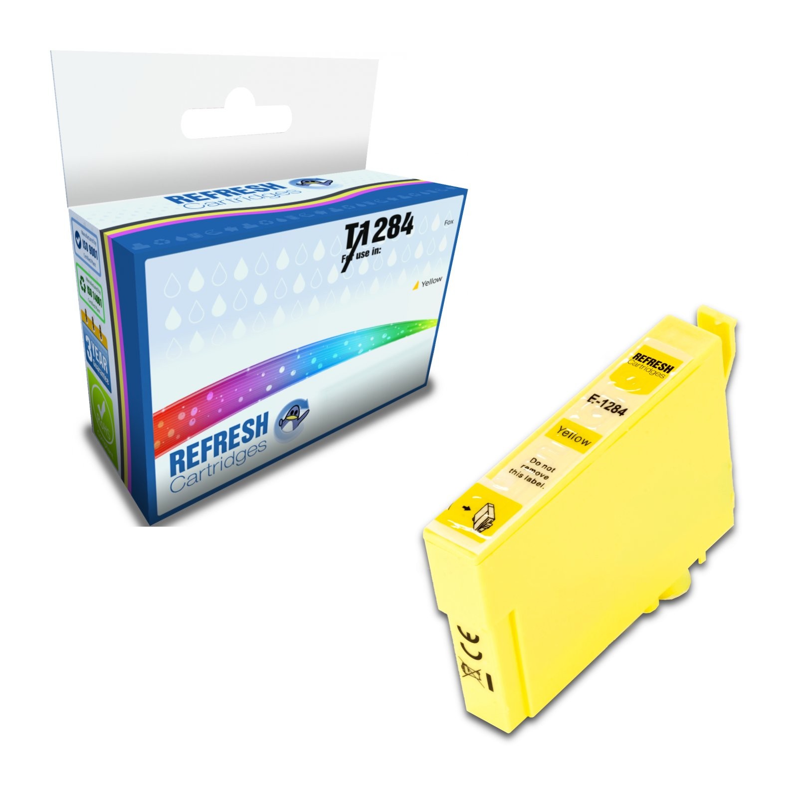 Refresh Cartridges Yellow T1284 Ink Compatible With Epson Printers