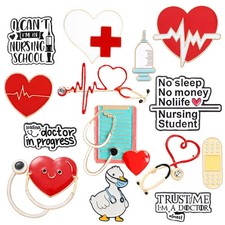 Stethoscope Collection Enamel Pins Cartoon Doctor Nurse Brooch Lapel Pin Custom