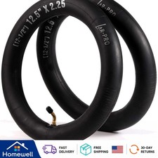 2 Pack 12.5" x 2.25" Scooter Inner Tubes with Angled Valve - Self-Sealing Design