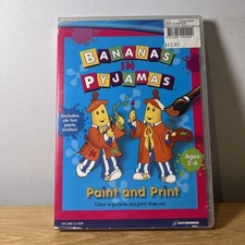 Bananas in Pyjamas: Paint and Print MAC/ PC CD-ROM Rare OOP