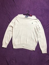 POLO RALPH LAUREN COTTON Mens Embroidered Sweater L Cardigan WMNS Unisex 90s