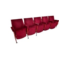 SEDUTE SEDIE POLTRONE DA CINEMA VINTAGE 5 POSTI