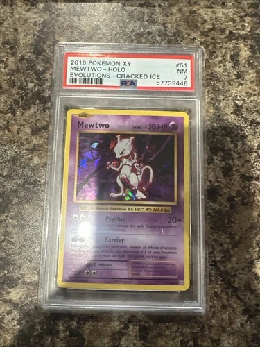 Mewtwo - (Cracked Ice Holo) 051/108 Deck Exclusives Holo PSA 7