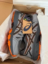 NEW ASICS Gel-Venture 7 CARRER GREY/HABANERO Size 11.5 US 4E-Extra Wide/ 10.5 Uk