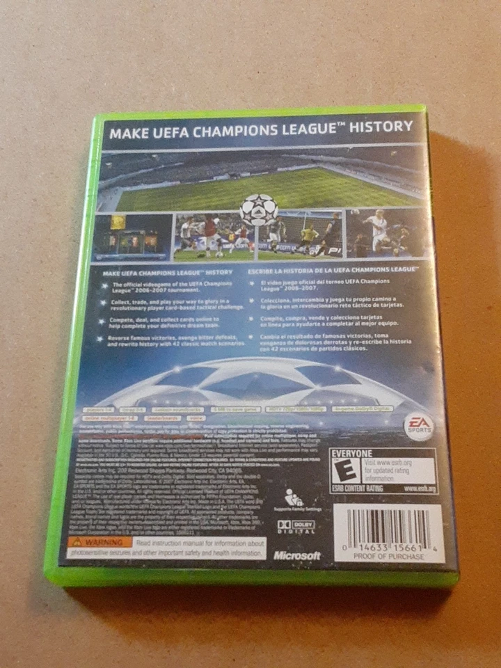 UEFA Champions League 2006-2007 - Microsoft XBOX 360 Video Game SOCCER Futbol E - Image 2 of 4