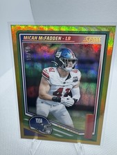 Micah McFadden 2025 Panini Score Football Gold Zone Holo /50 Giants