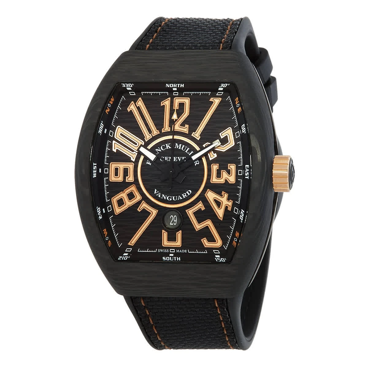 Franck Muller Vanguard Automatic Black Dial Men's Watch V45SCDTCARBONNR(CAR5N5N)