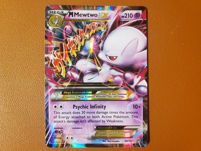 M Mewtwo EX 64/162 Mega Ultra Rare - XY Break Through - Pokemon TCG Card NM Mint