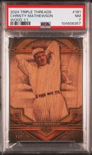 2024 Topps Triple Threads Christy Mathewson Wood 1/1 PSA 7 #181 HOF Giants SSP