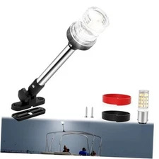 12 Inch Stern Light Bimini Top Anchor Light, LED Pontoon Navigation 12 Inches