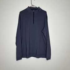 Peter Millar Perth Performance 1/4 Zip Mens Size 2XL Navy Blue Golf NWT