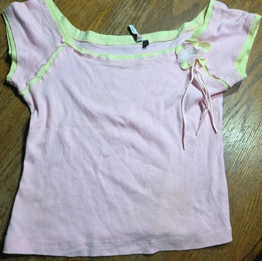 Haut D’été Femme Fire Los Angeles Vert à Fleurs – Bretelles Spaghetti, Taille M, Occasion