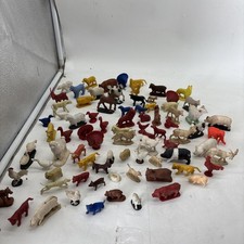 Vintage Lot of 82 Plastic Hard Rubber Farm Animal Figures Toys Toy