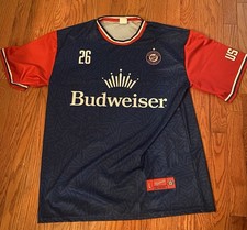 Camiseta de fútbol 2026 de los Nacionales de Washington talla grande SGA 6/25 MLB Budweiser nueva