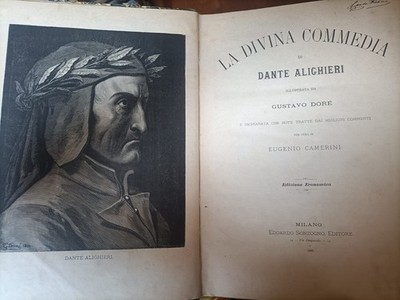 Die Göttliche Komödie Aufl. 1887 illustriert von Gustavo Doré 1860, ruiniert - K2