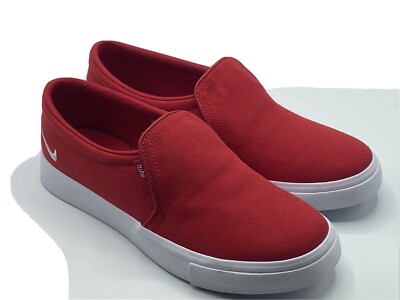nike red slip on