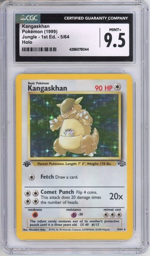 Kangaskhan (1st Edition) graded CGC 9.5 for sale on eBay