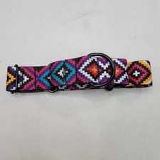 Aztec Native Soutwestern Design Dog Collar Webbing Slip Collar Sz Medium