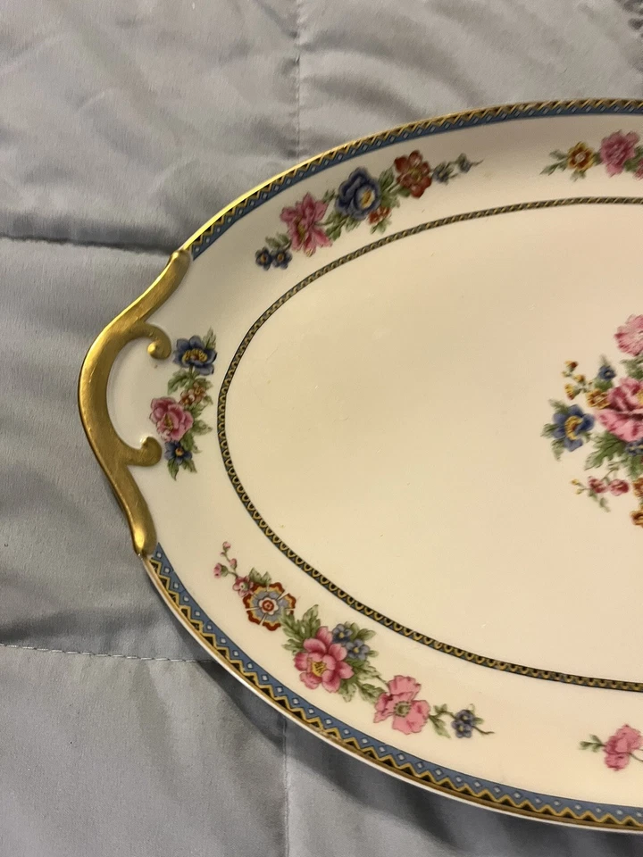 CH Field Haviland GDA Jordan Marsh CHF18 14” plato ovalado para servir Limoges años 30 Foto 2 de 4