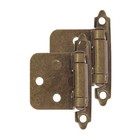 1 Pairs Decorative Antique Brass Self Close Face Mount Flush Hinge 
